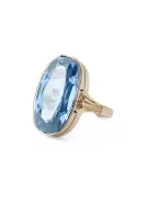 Аквамарин 14K жълто злато Пръстен Винтидж крафт vrc113y